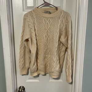 Currents Cream Cable Knit Sweater